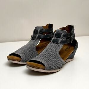 Women's Biza Molly Gray Wedge Sandal - Size EU39 US8-8.5 - Resort - Vacation